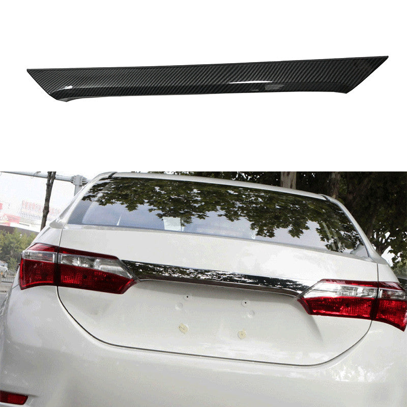 Carbon Fiber ABS Rear Trunk Tailgate Lid Cover Trim for Toyota for Corolla 2014-2018