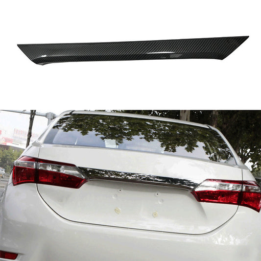 Carbon Fiber ABS Rear Trunk Tailgate Lid Cover Trim for Toyota for Corolla 2014-2018