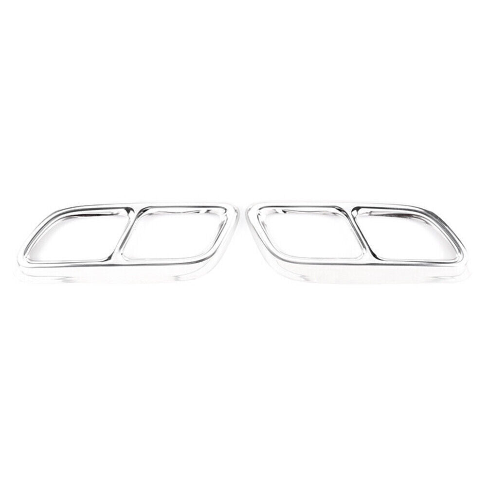for Cadillac CT5 2020 2023 Silver Rear Exhaust Muffler Tail Pipe Cover Trims