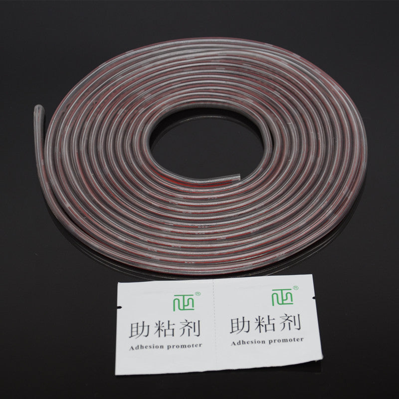 5M Car Door Edge Protector Guard Anti-rub Strip Cuttable U Clip Transparent Pad