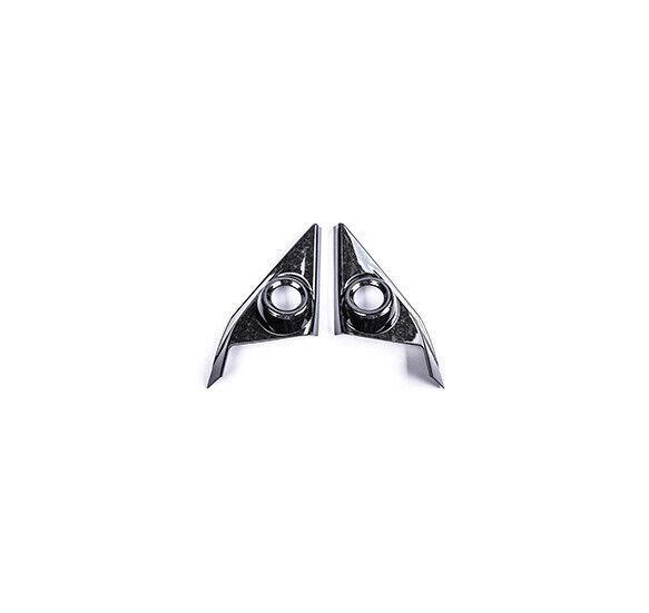 A Post Front Triangle Cover Trim Black Wood Grain for Honda for Civic 10th 2016-2020