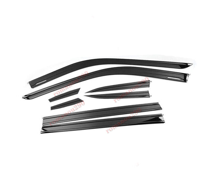8X for Toyota for Sienna 2021-2024 ABS Black Window Visor Vent Shades Sun Rain Guard