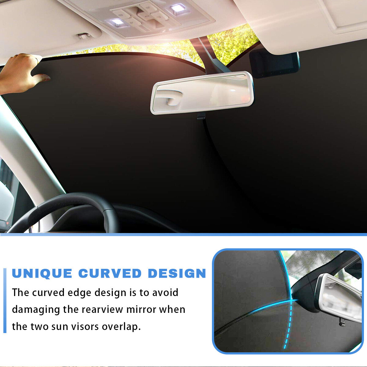 2 for Honda Accessories Car Windshield Sun Shade UV Block Rear Side Cover Visor
