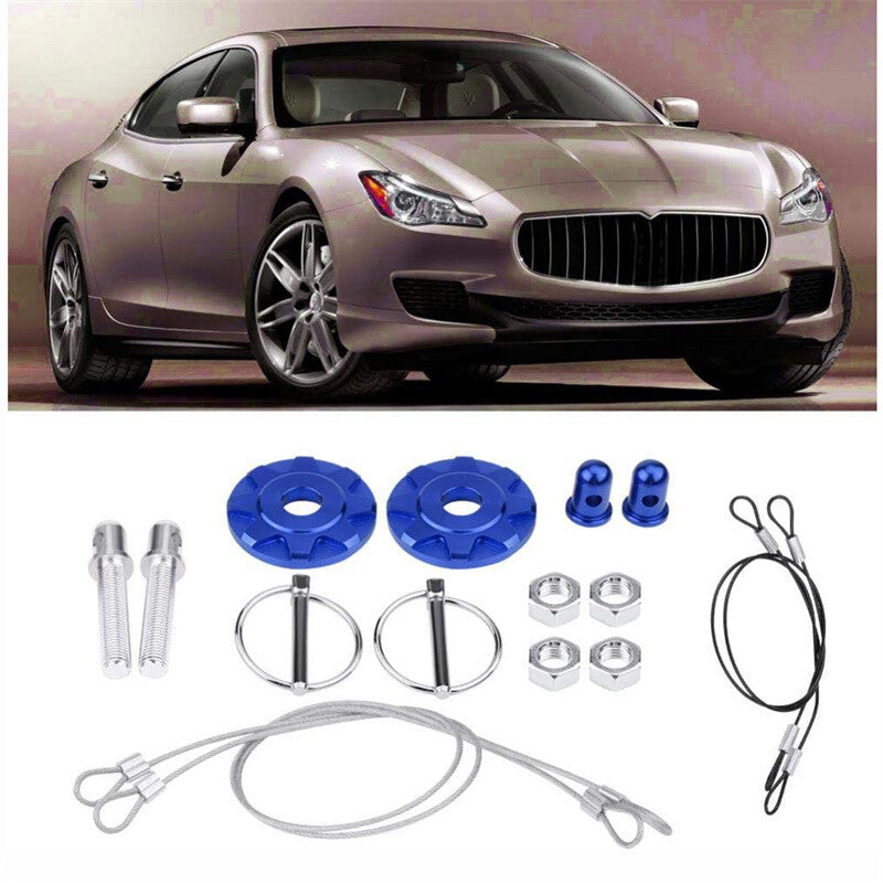 2Pcs Car Bonnet Hood Pin Lock Latch Appearance Kit CNC Aluminum Universal