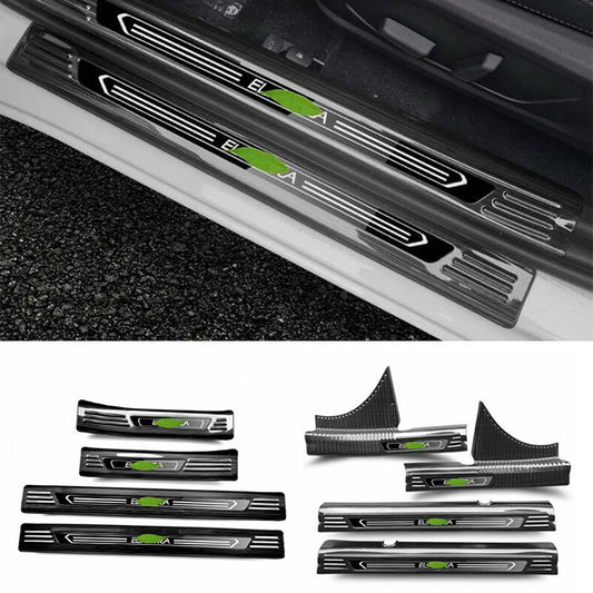 for Hyundai for Elantra 2021-2023 Black Door Sill Scuff Plate Protector Threshold 8x