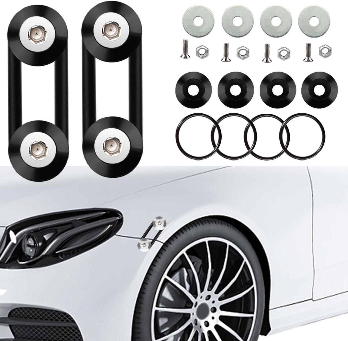 Bumper quick-release trunk front and rear bumper clamps mudguard brackets