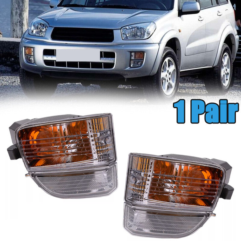 4Pcs Front FogLight Housing Driving Lamp FogLamp for Toyota RAV4 2001-2003