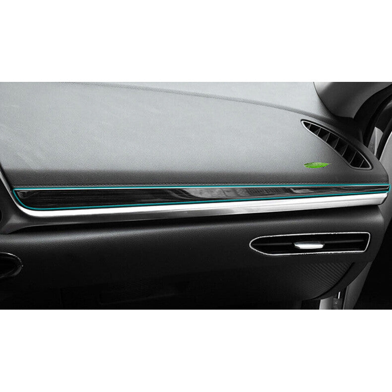 for Hyundai Sonata 2020-23 Black Steel inner Console Dashboard Stripe Cover Trim