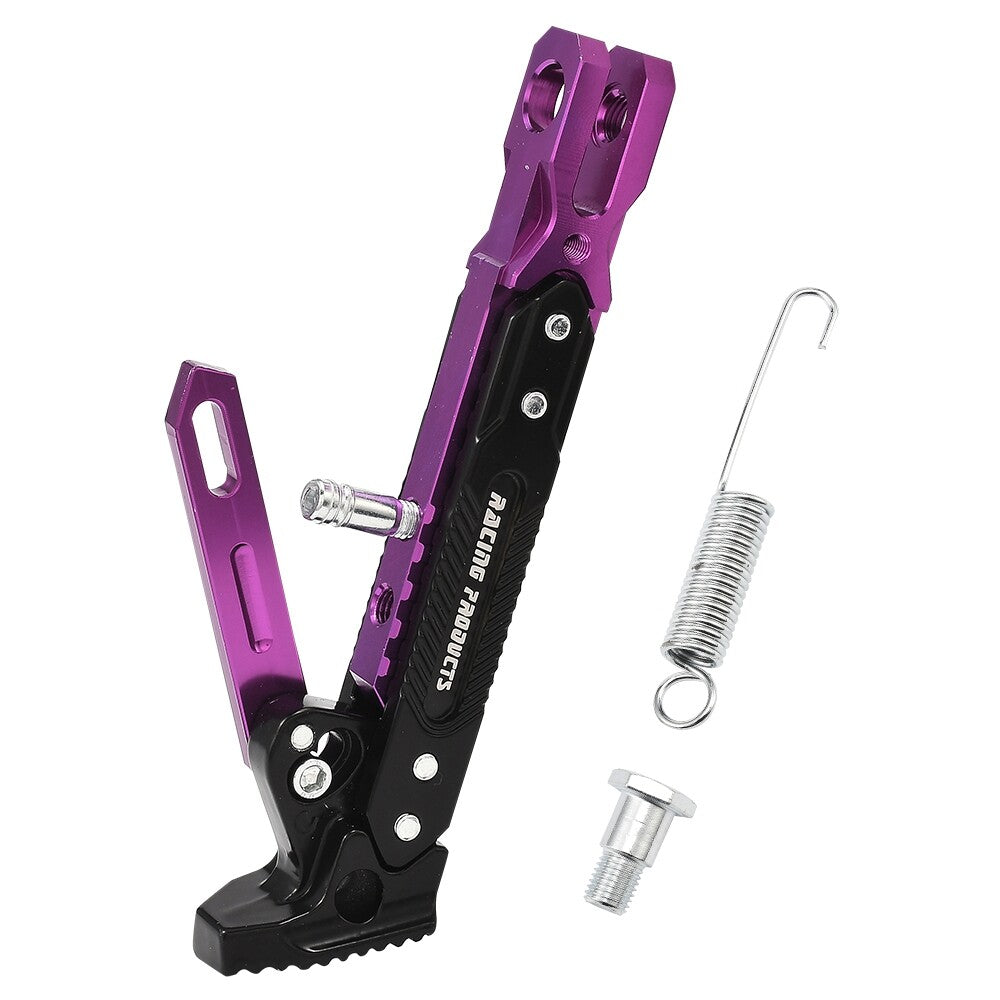 Purple Moto Side Stand Aluminum Alloy Short Motorcycle Motorbike Kickstand