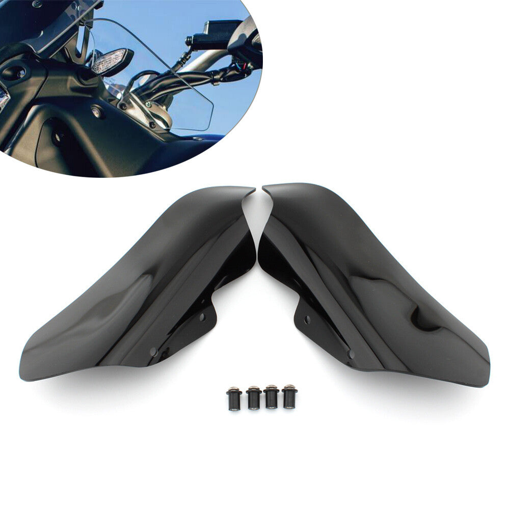 Black Motorcycle Windshield Side Wind Deflectors for Yamaha XT1200Z 2014-2022