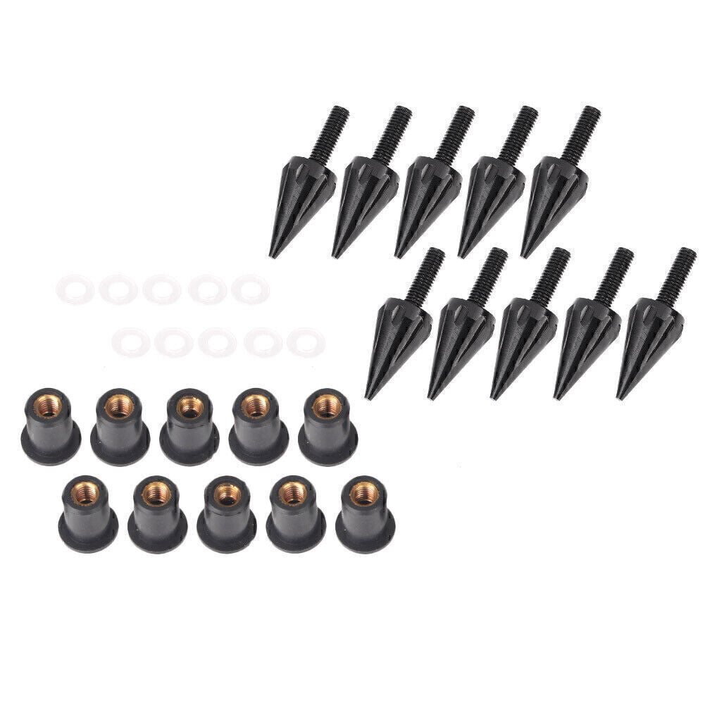 for Yamaha Trumph for Suzuki for Kawasaki for Honda for BMW BLK 10 x Windscreen Windshield Bolt