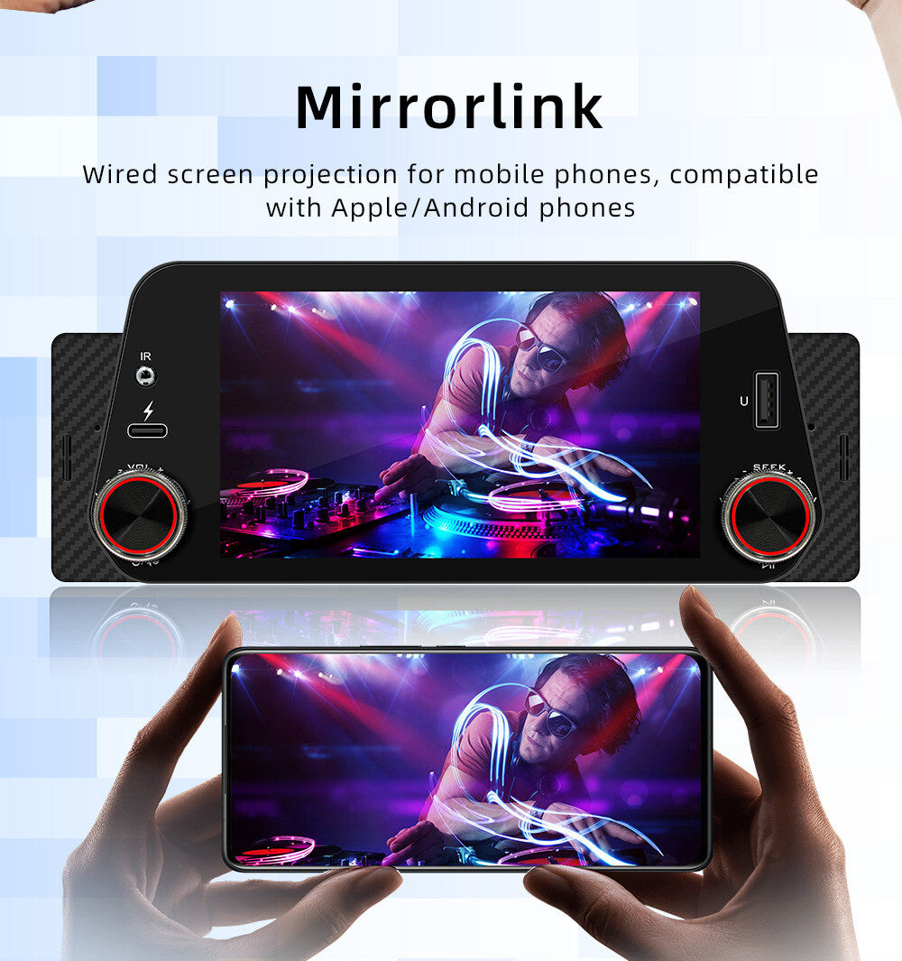 5in For Apple Carplay Android Auto Car Radio Stereo Multimedia Player W/Camera