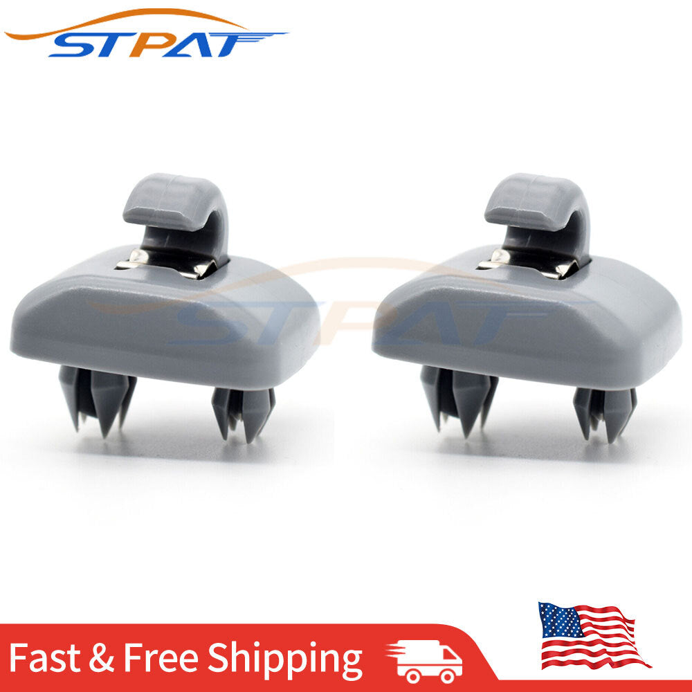 Pair 8U0857562A Sun Visor Gray Clip Holder Hook for Audi A3 S3 A4 S4 A5 S5 Q3 Q5