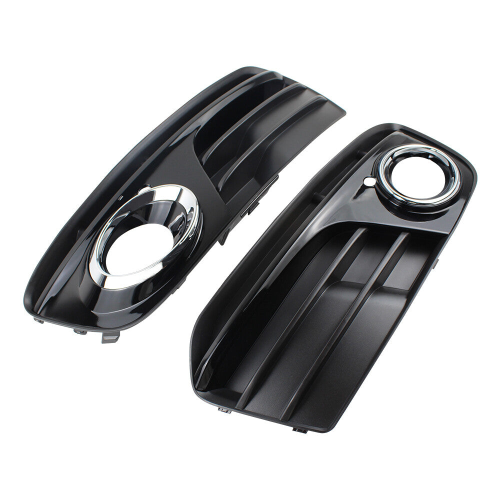 One pair of front left + right anti-collision fog light cover grilles for Audi Q5 13-2017