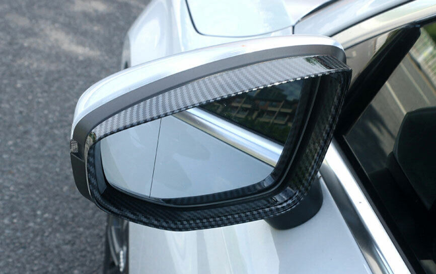 for Audi A3 2022-24 ABS Carbon Fiber Door Rear View Mirror Rain Eyebrow Trim 2P
