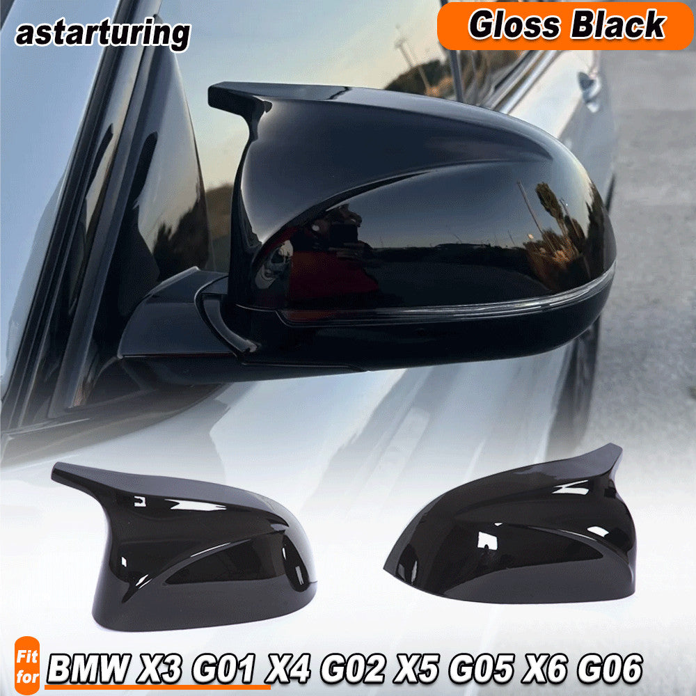 for BMW X3 G01 X4 G02 X5 G05 X6 G06 Gloss Black Side Mirror Cover Caps Replace