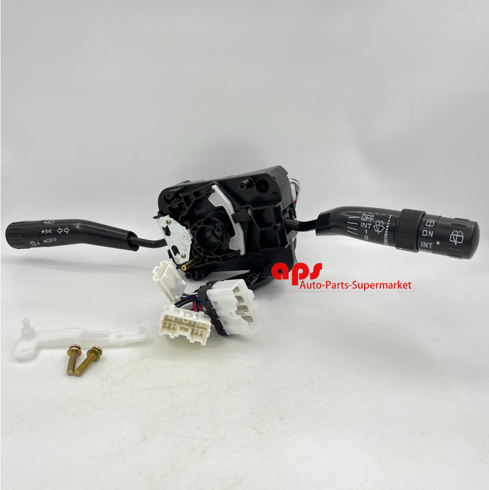 Headlight indicator and turn signal switch for Mitsubishi Pajero Montero vehicles manufactured between 1990 and 2004.