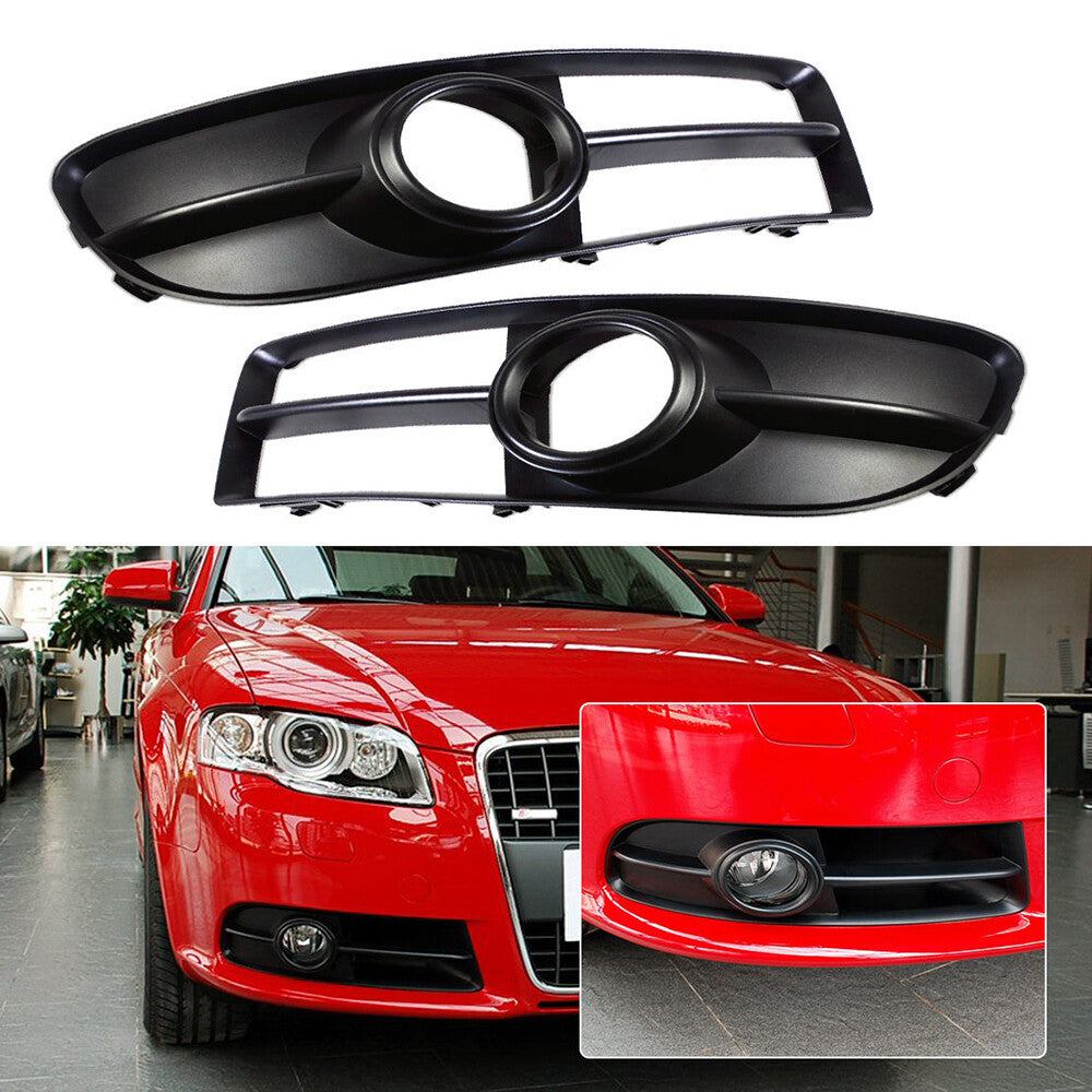 For 2005-2008 for Audi for A4 S4 B7 Front Bumper Fog Light Grille Grill Cover LeftRight