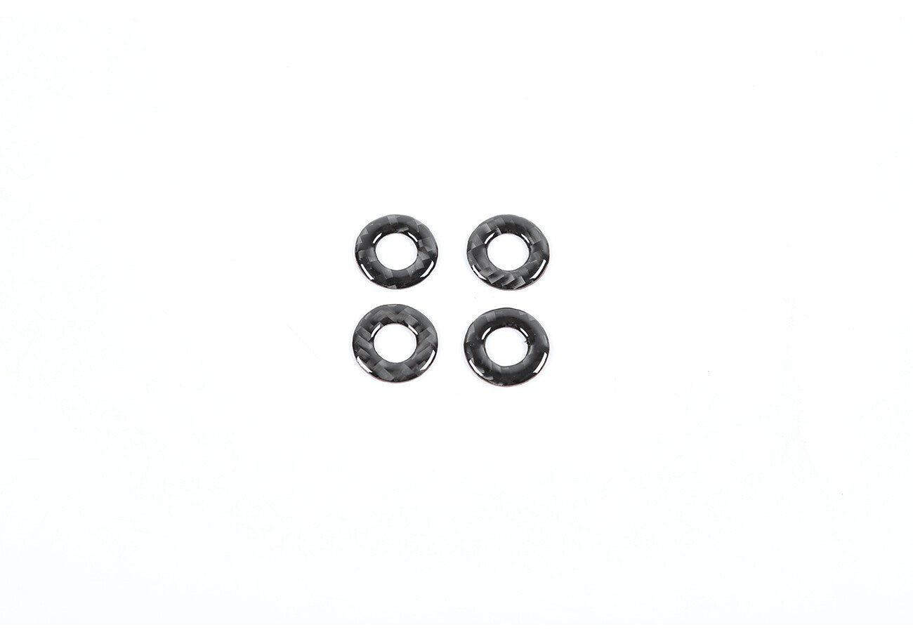 4¡ÁSoft Carbon Fiber Interior Door Lock Pins Trim Cover for Dodge Charger 2015-22