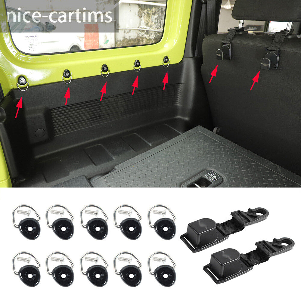 Rear Trunk D Shape Tie Down Anchor Buckle Hook Up Trim for Suzuki for Jimny 2019-23