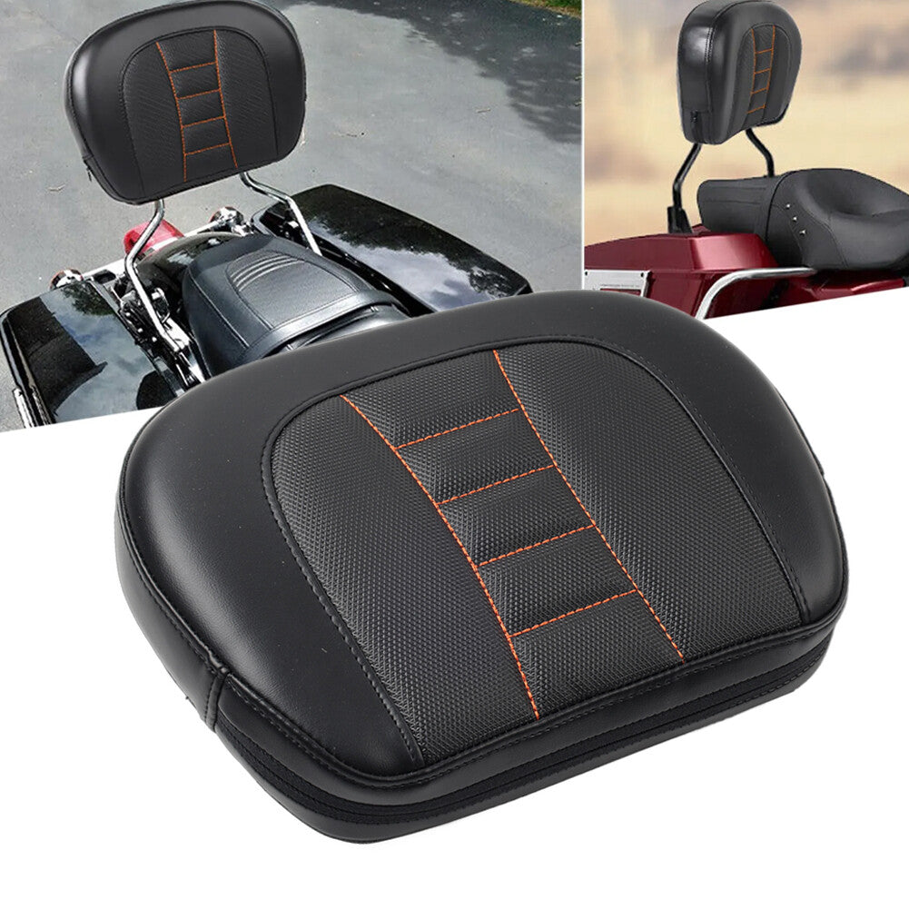 Sissy Bar Passenger Backrest Pad Fit for Harley Touring Road King FLHRC FLHRS 97-23