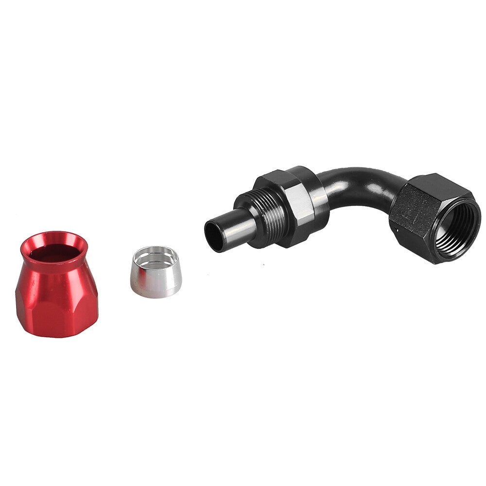 AN10 90 Degree Swivel Hose Line End Fitting Adaptor 10AN for PTFE Hose Line Only