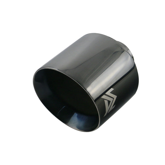1PC Universal 2.5'' ID 4.5'' OD Exhaust End Tips Muffler Black Tip Slant