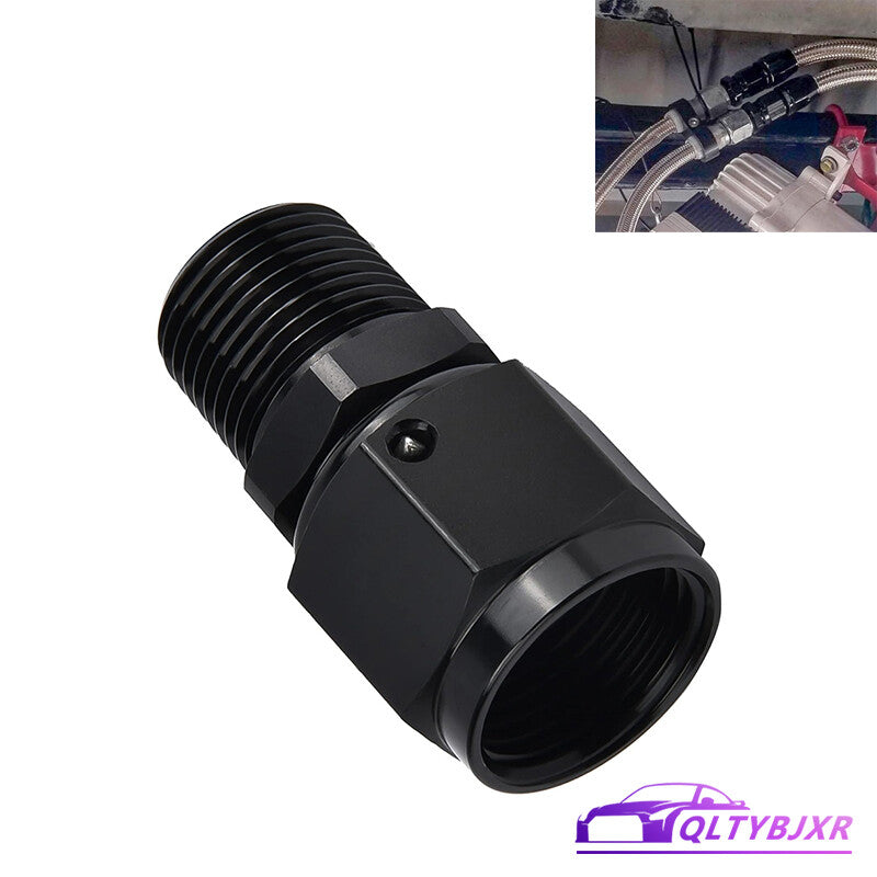 8AN AN8 Female Flare to 3/8NPT Male Straight Swivel Adapter Fitting Aluminum