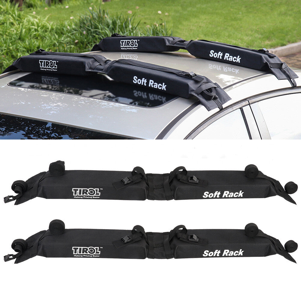 Load 60kg Car Soft Roof Rack Set Car Large Luggage Carrier Surfboard Traveling