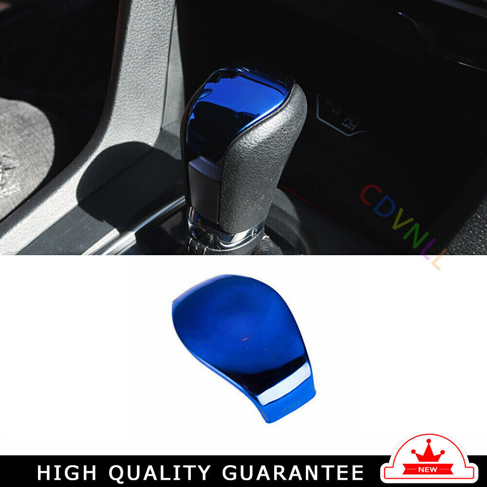 Gear Shift Knob Head Cover Trim 1X for Honda for Civic 10th 2016-2021 Blue Titanium