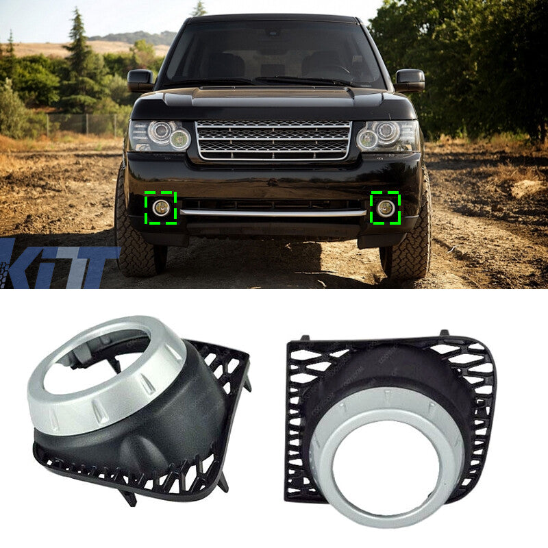 Front Fog Light Cover Trim Lamp Bezel for Land Rover Range L322 2010-2012 LH+RH