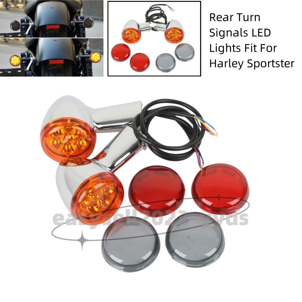 Rear Turn Signals LED Lights Fit for Harley Sportster 1200 883 48 Custom XL1200C