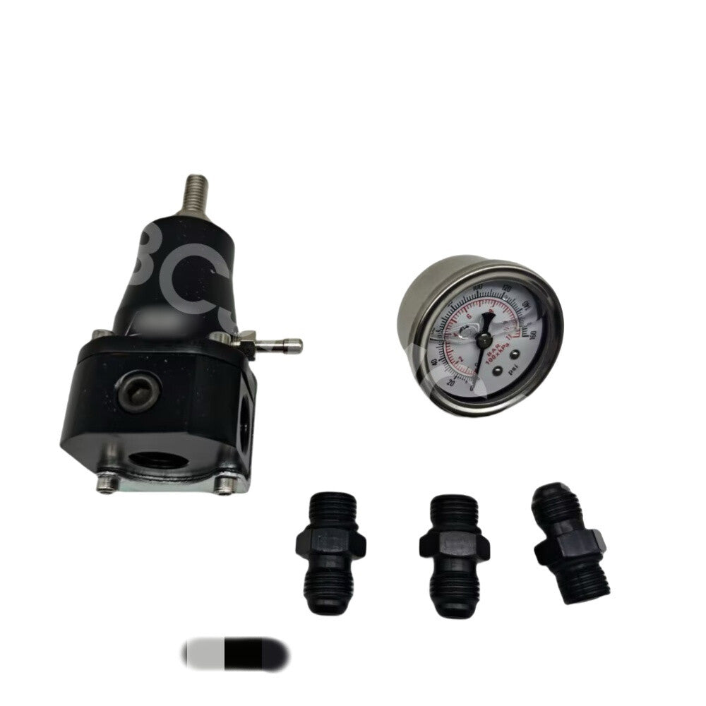 Pressure Fuel Pressure Regulator 30-70 PSI Gauge 3 AN6 Fittings 3 Washers