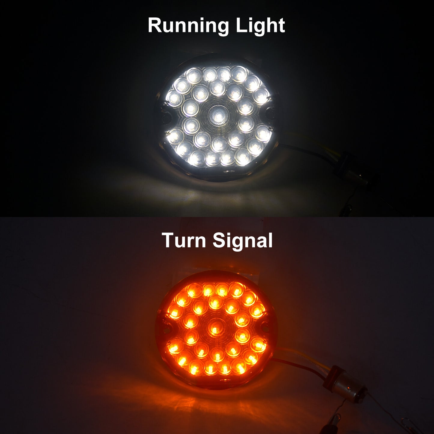3 1/4 FR 1157 LED Flat Lens Running Turn Signal Light Fit for Harley 1986-2023
