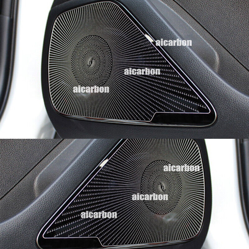 4X Black Steel Inner Door Horn Stereo Frame Cover Trims for Toyota for Corolla 20-24