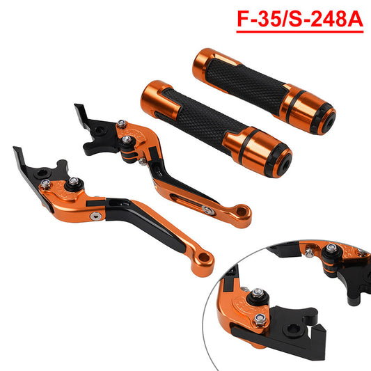 Fold Extendable Brake Clutch Levers Handlebar Grip Set Fit for Suzuki GSXR600/750 US