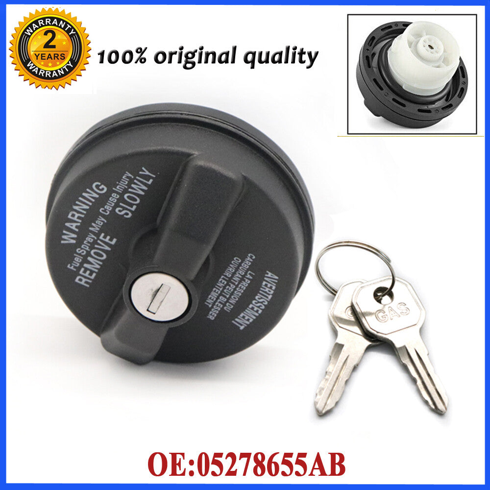 05278655AB Thread Locking Gas Fuel Cap W/2 KEY For 2001-2016 for Chrysler for Jeep Dodg