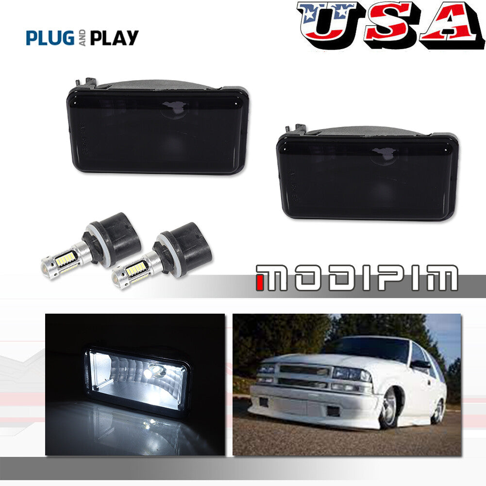 Two sets of smoked lens fog lights suitable for 98-04 for Chevrolet S10 LH and right-hand side with bulbs.