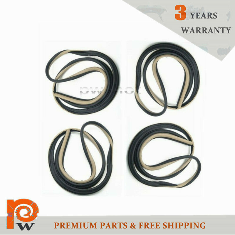 4-piece door rubber Weatherstrip body seals for Honda Accord sedans 2003-2007