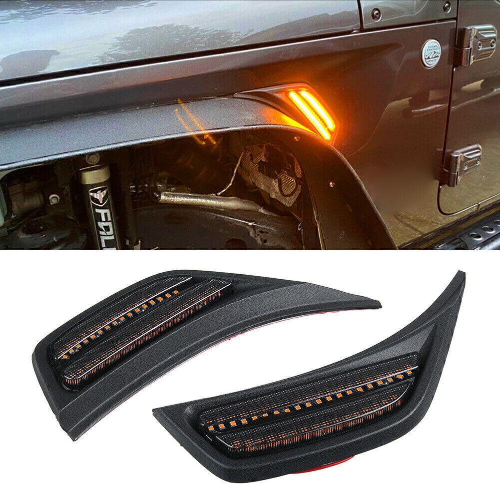 LED Front Fender Side Marker Light Turn Signal Lamp for Jeep for wrangler JL 2018-20