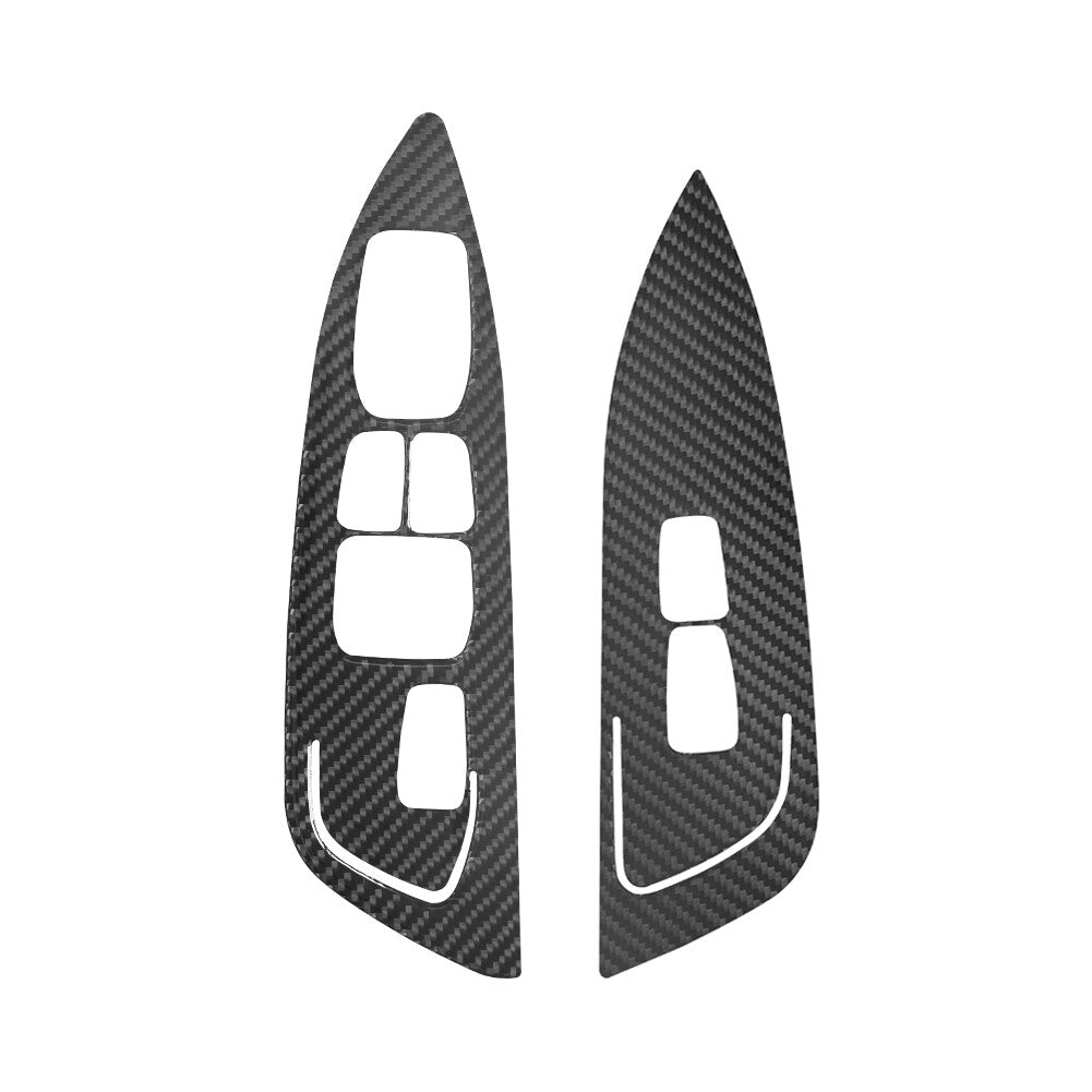 2X Carbon Fiber Front Door Control Trim Cover for Hyundai for Veloster JS 2019-2022