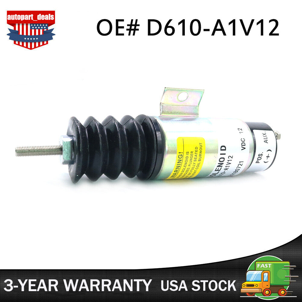 New 2 Speed solenoid D610-A1V12 for Trombetta 12V Dual Coil Pull Solenoid