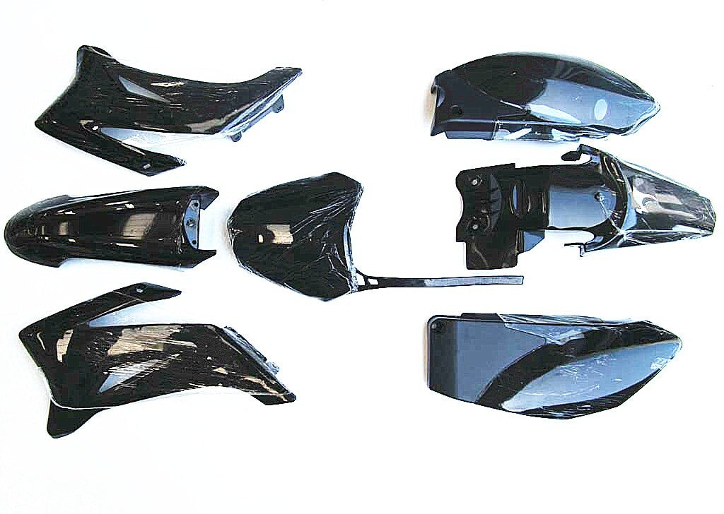 Black plastic mudguard kit, fuel tank for seat , pit bike for Yamaha TTR 110 (110cc)