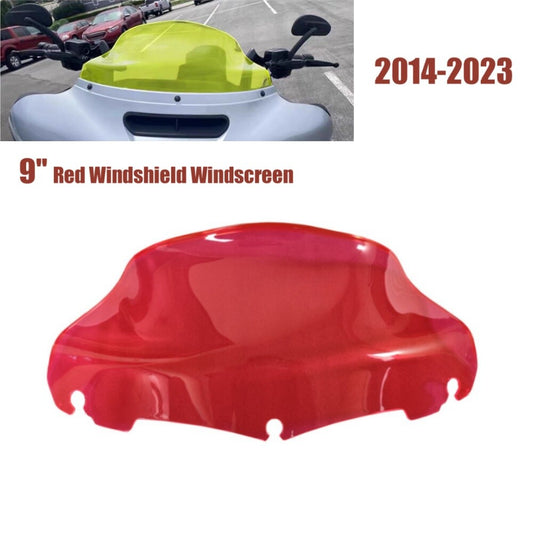 Red Windshield Windsreen Wave 9 for Harley Touring Electra Street Glide 14-23
