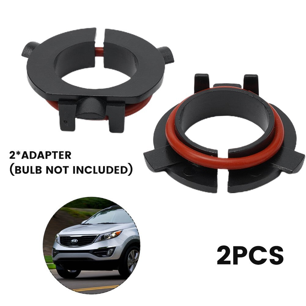 2x H7 LED Headlight Bulb Adapter Holder Socket Base Retainer for Kia Sportage K3