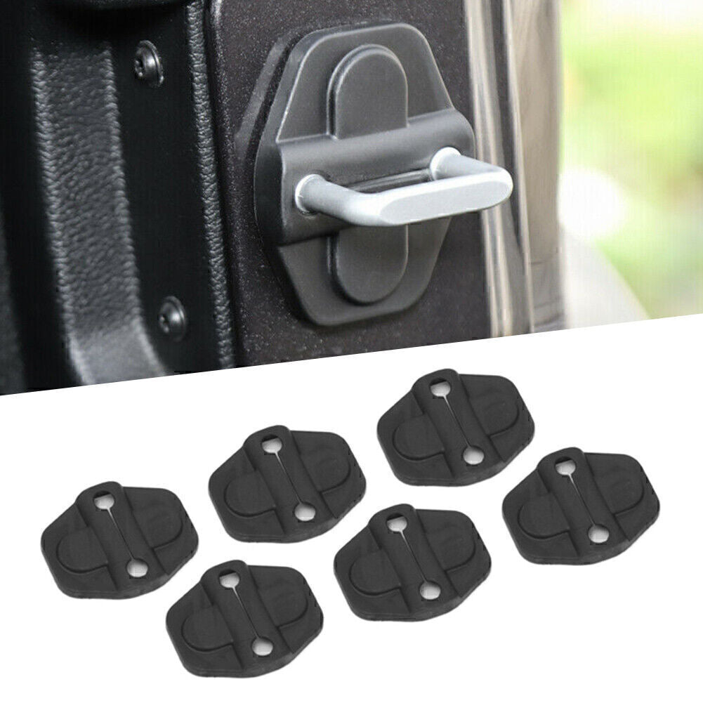 6x Car Door Lock Cover Trim Fit for Jeep for Wrangler JL Gladiator JT 18-2020