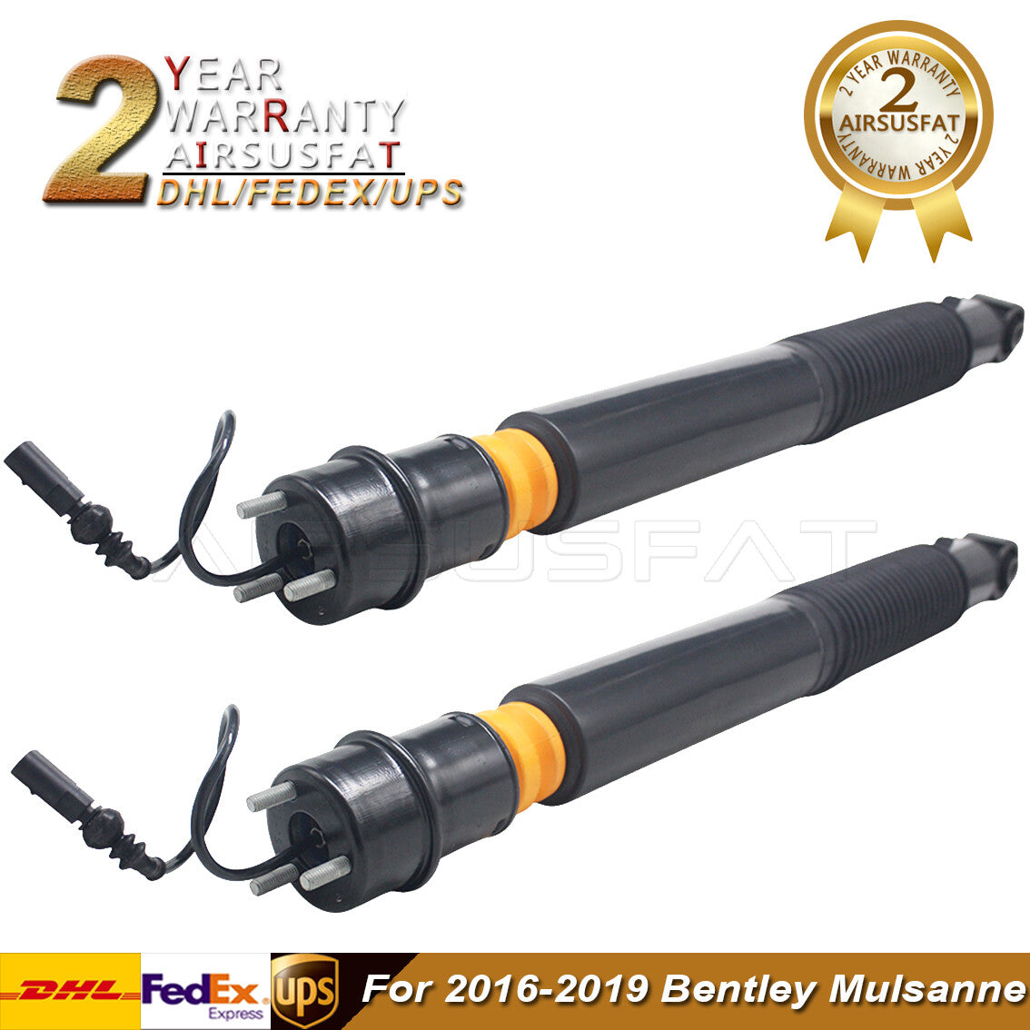 Pair Rear Air Suspension Shock Struts for 2016-2019 for Bentley Mulsanne 3Y5513029L