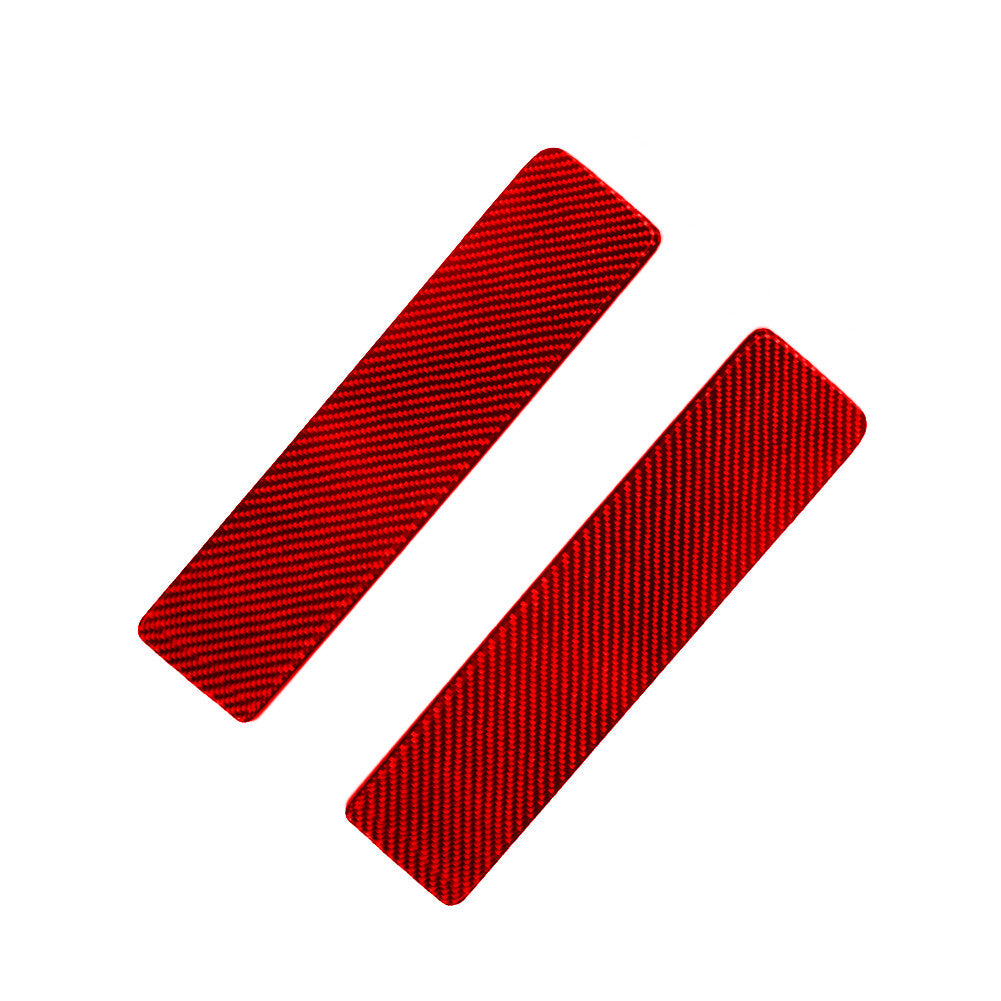 Red Carbon Fiber Front Door Side Panel Cover Trim for Dodge for Ram 1500 2009-2012