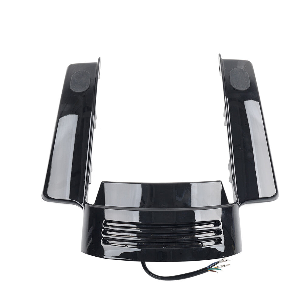 Black Rear Mudguard Fascia Extension Filler W/Light for Harley Street Glide FLHX