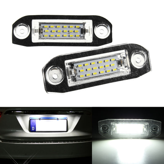 2X for Volvo S80 S60 V60 V50 S40 XC90 V70 C70 License Number Plate Light Lamp